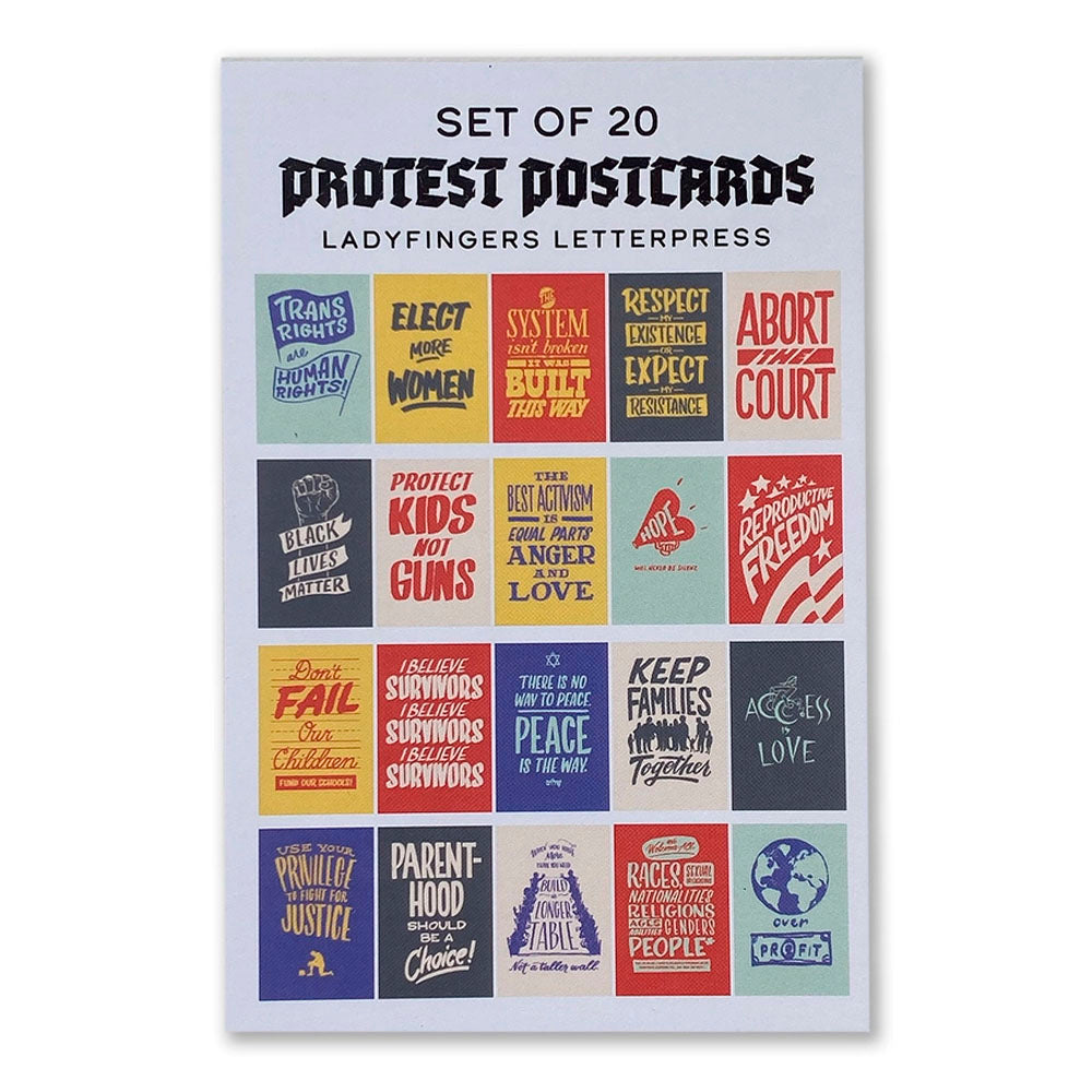 Set of 20 Protest Postcards