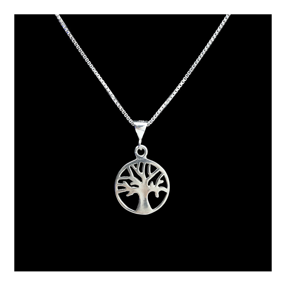 Encircled Tree of Life Sterling Necklace