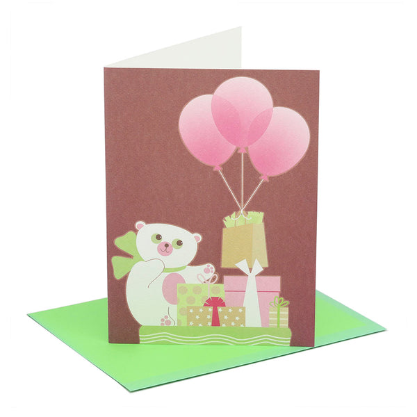 Teddy and Presents Greeting Card