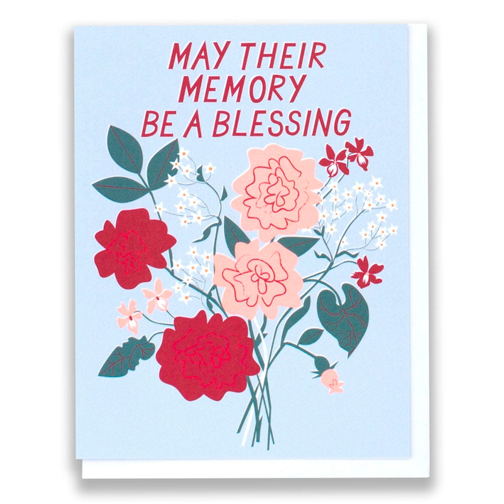 May Their Memory Be A Blessing Sympathy Greeting Card