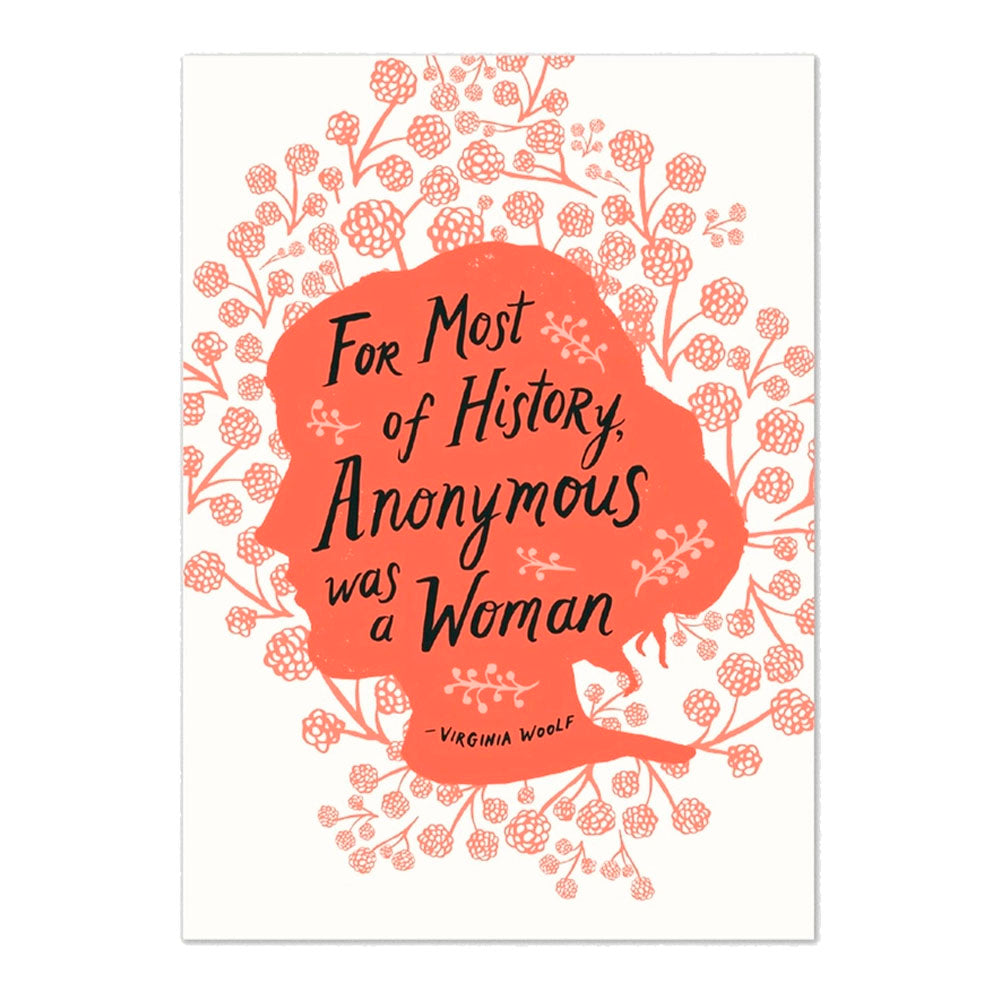 Anonymous was a Woman Virginia Wolf Quote Greeting Card