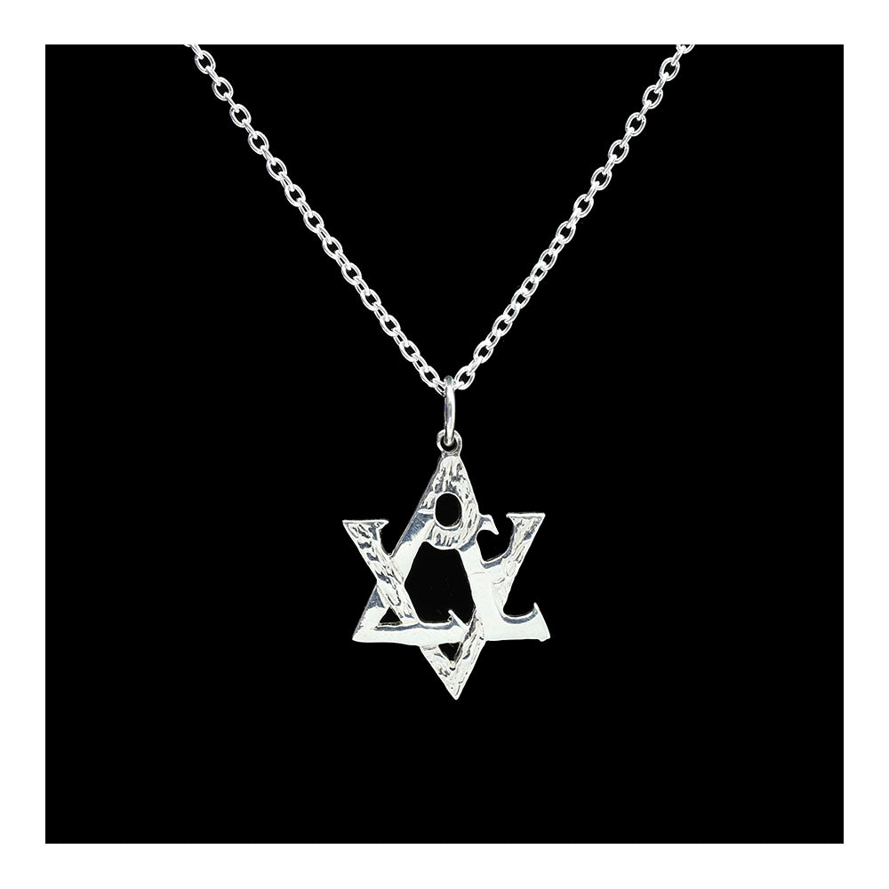 Sterling Love Star of David Necklace