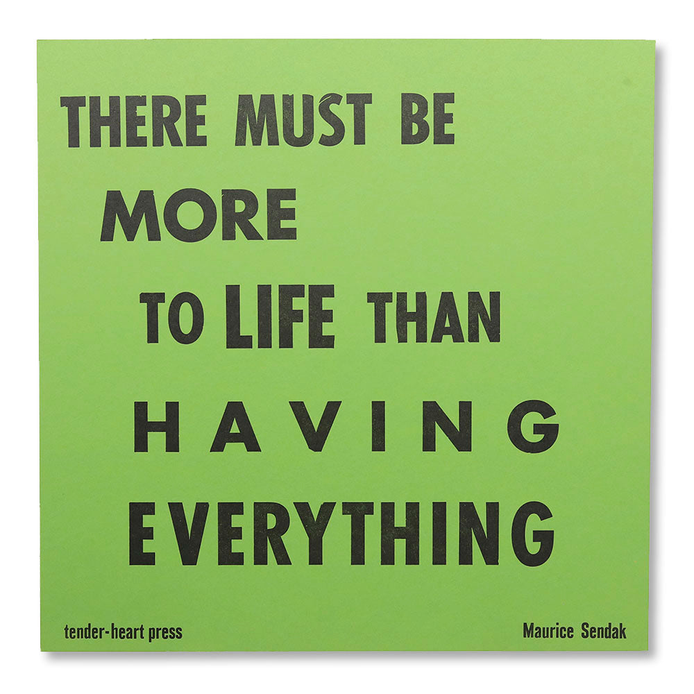 Letterpress Poster Having Everything Quote