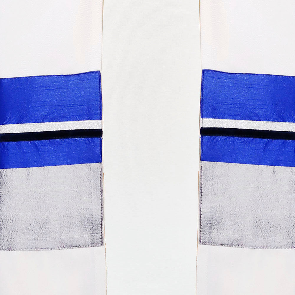 Tallit Set Royal Blue w/Silver