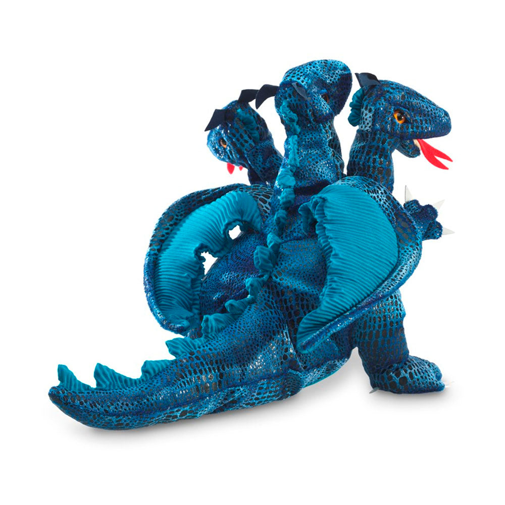 Three-Headed Blue Dragon Puppet