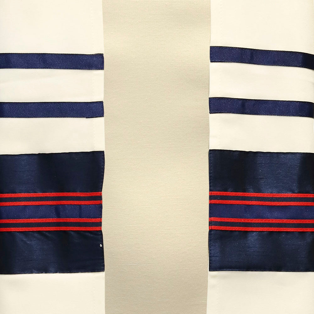 Tallit Set Navy and Red