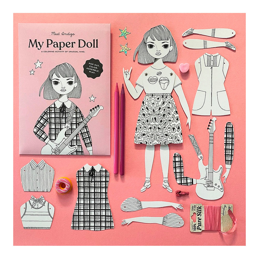 Indigo Coloring Paper Doll Kit