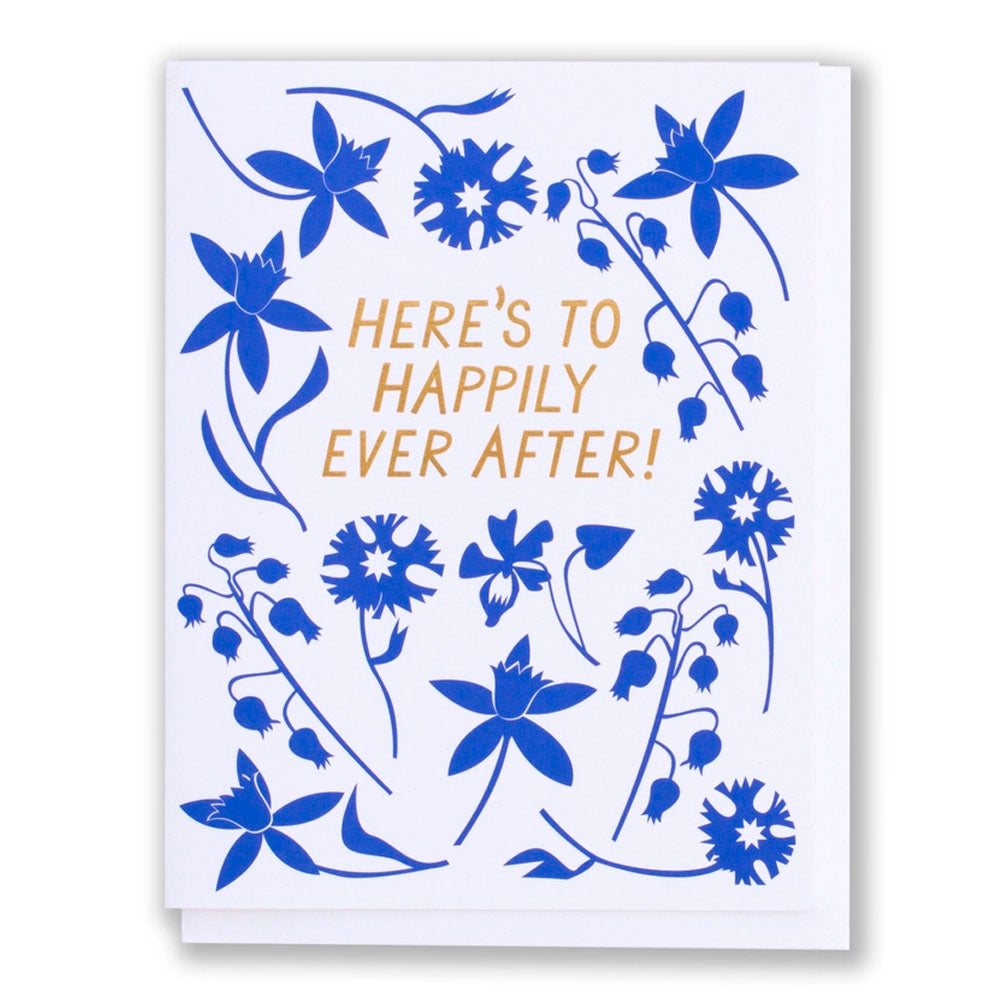 Happily Ever After Foil and Floral Note Card