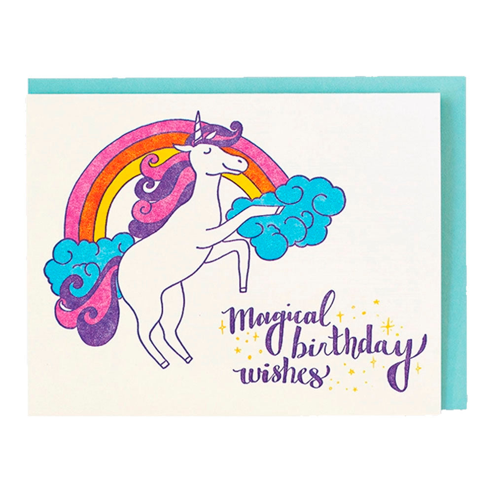 Magical Unicorn Birthday Greeting Card