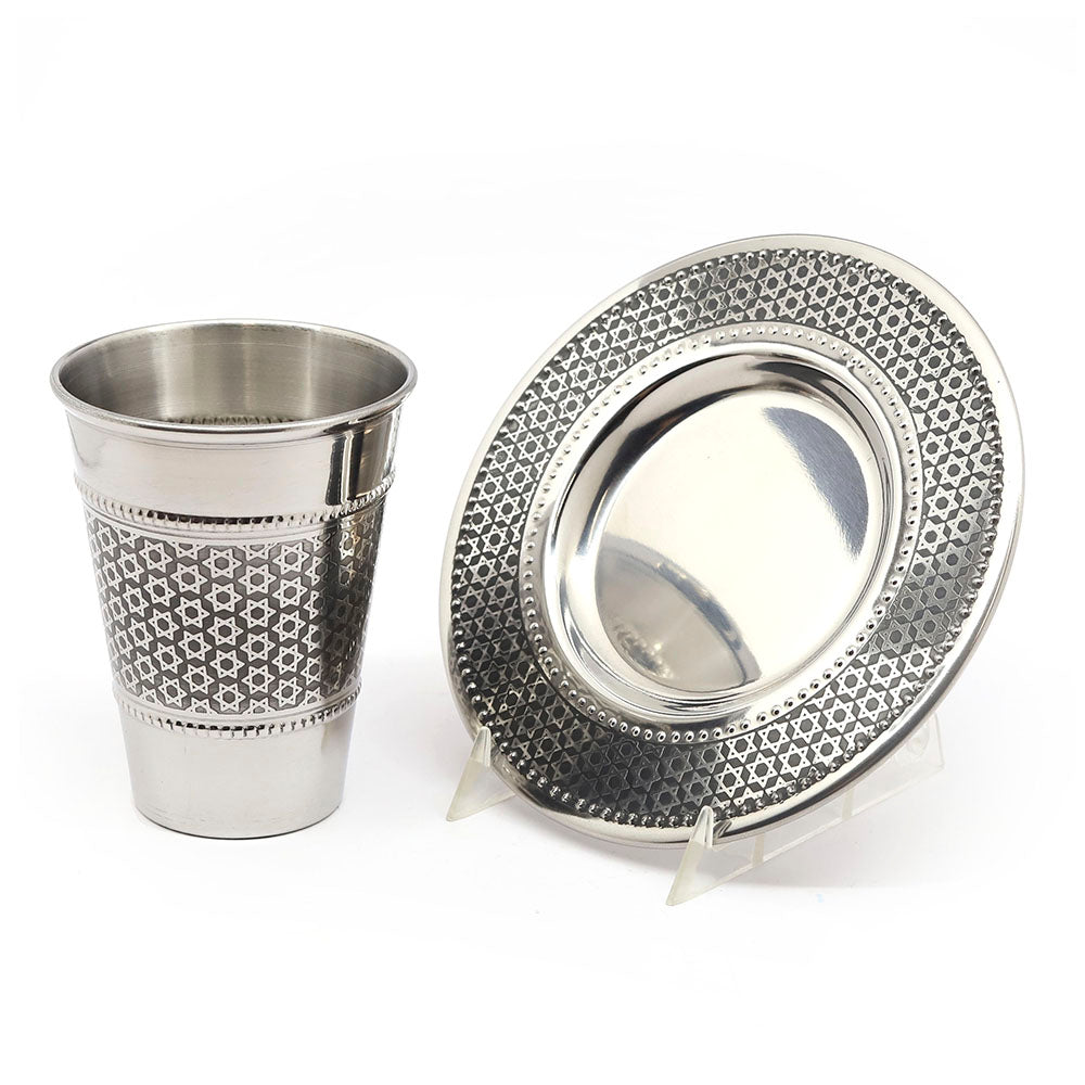Kiddush Cup Stainless Steel with Star of David