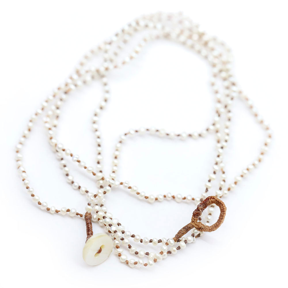 Pearl Button Necklace