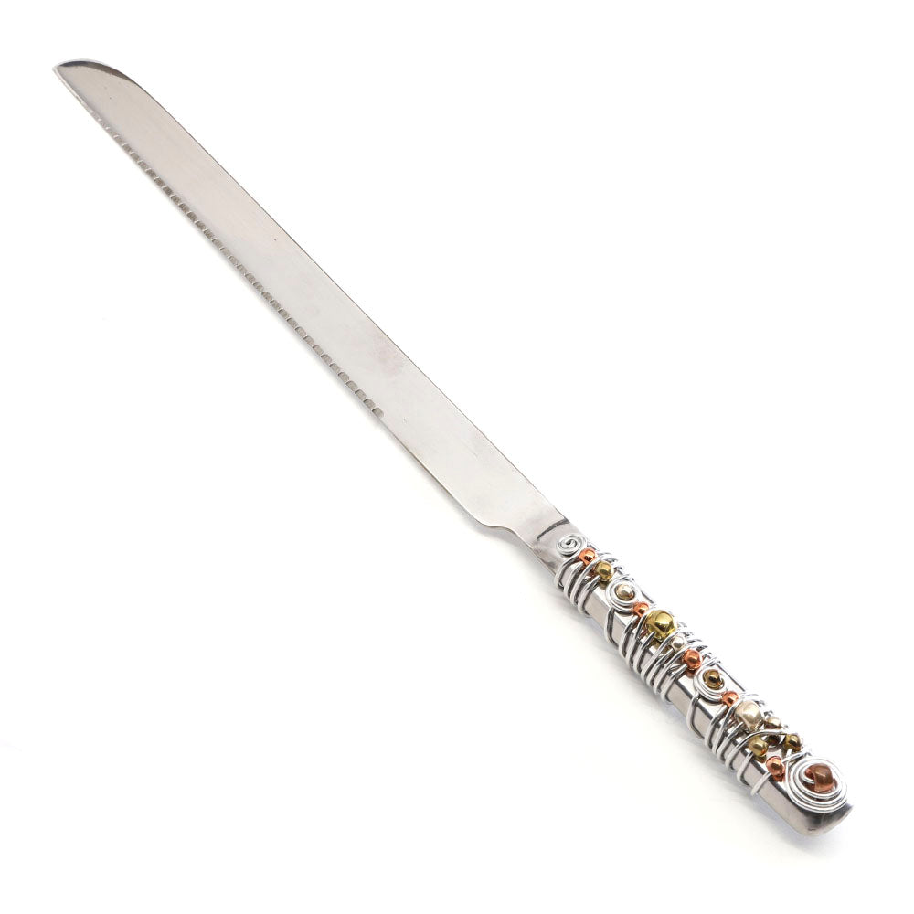 Challah Knife with Wire Wrap Handle
