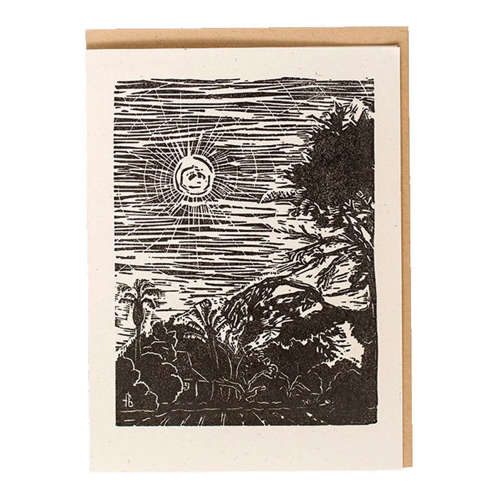 Full Moon Morning Card