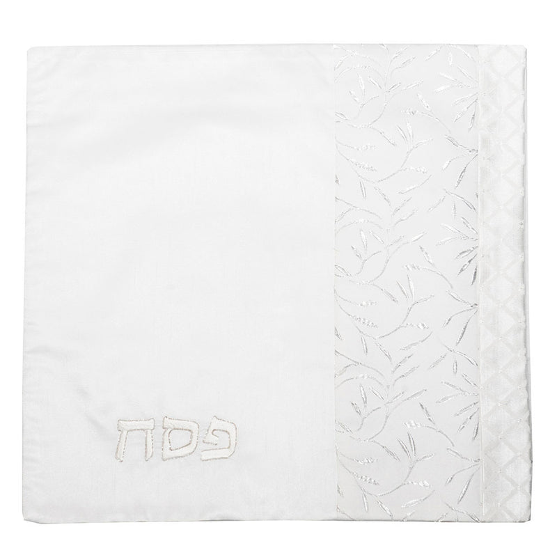 Gray Satin Matzah Cover