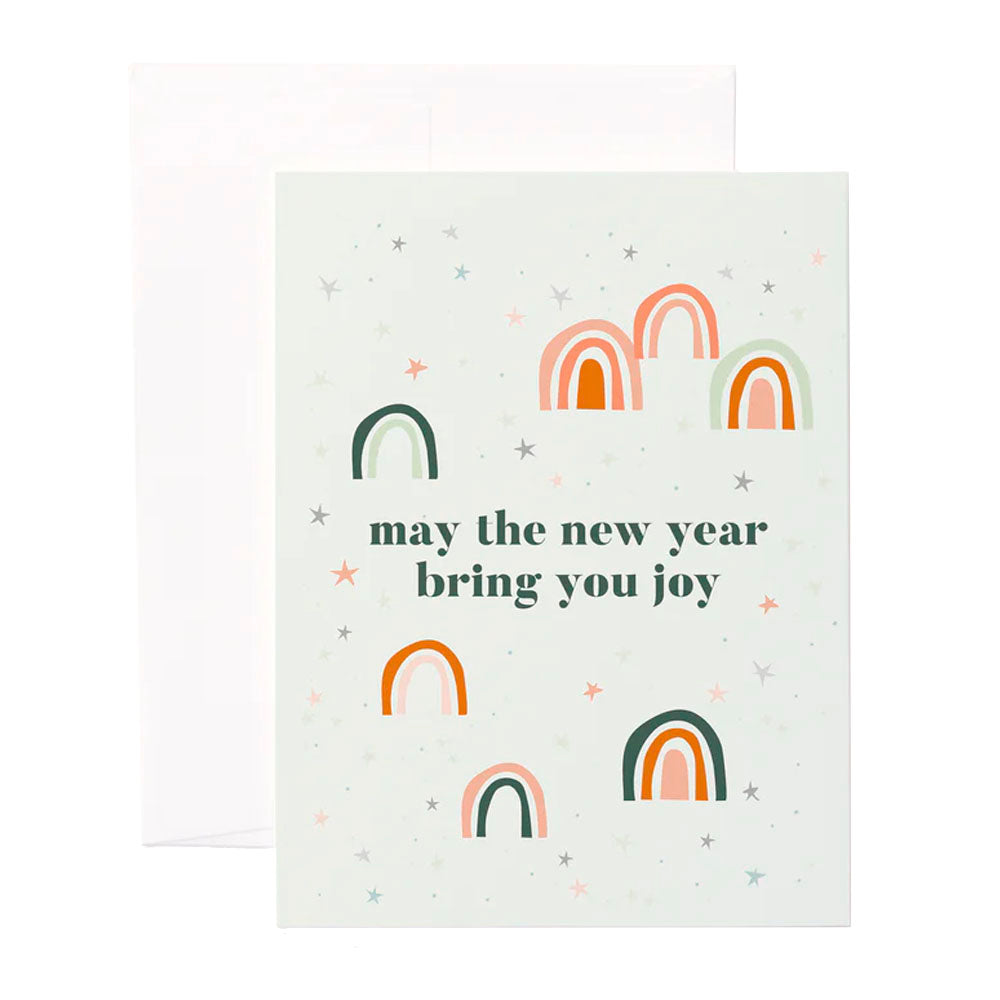 Rainbow New Year Greeting Card