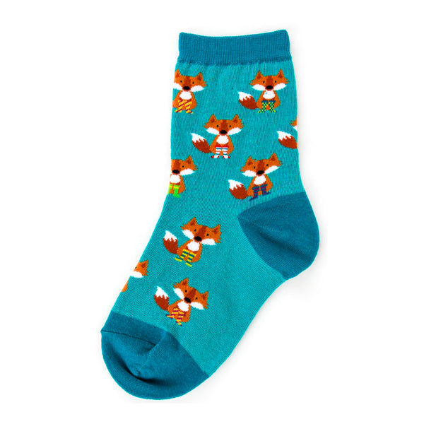 Foxes in Socks Kids Socks Size 4-7 Years