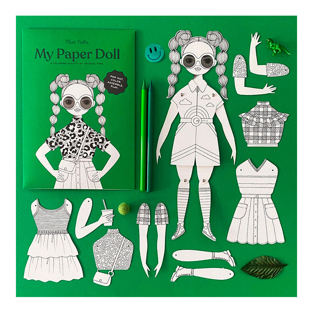 Nellie Coloring Paper Doll Kit