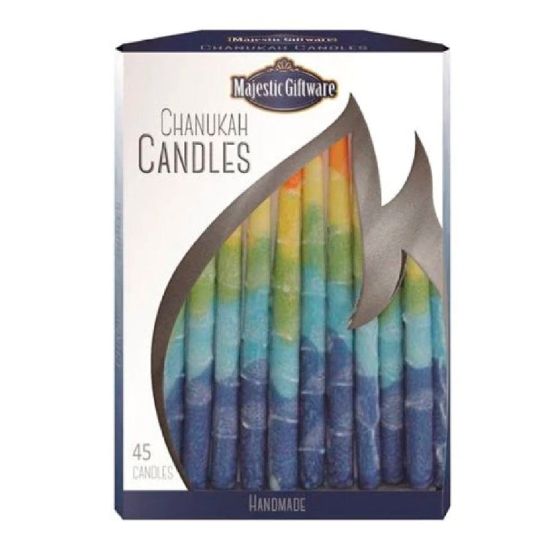 Rainbow Hanukkah Candles