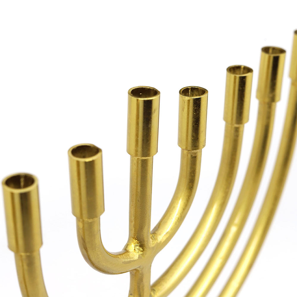 Jyoti Brass Horn Hanukkiah