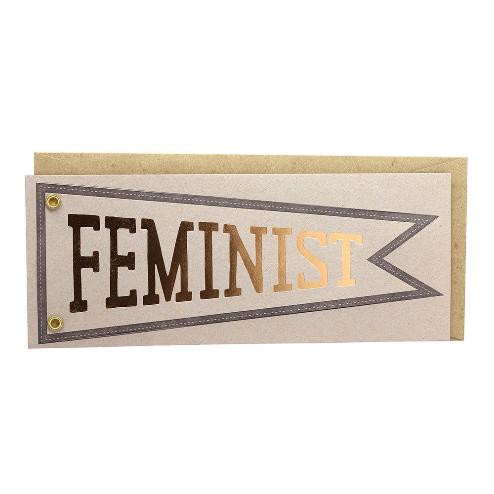 Feminist Greeting Card Pennant