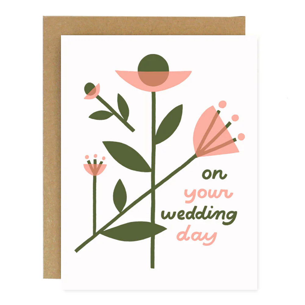 On Your Wedding Day Flowers Greeting Card