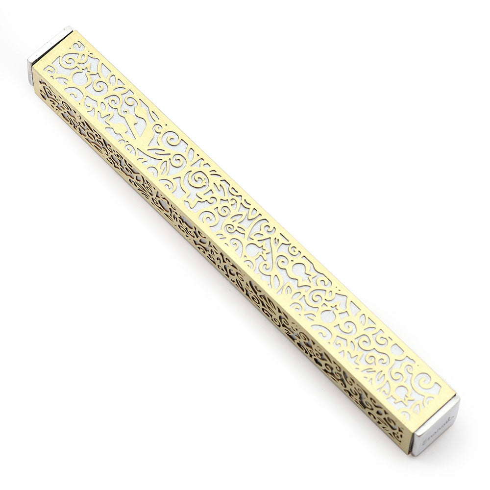 Metal Cut Out Pomegranate Mezuzah