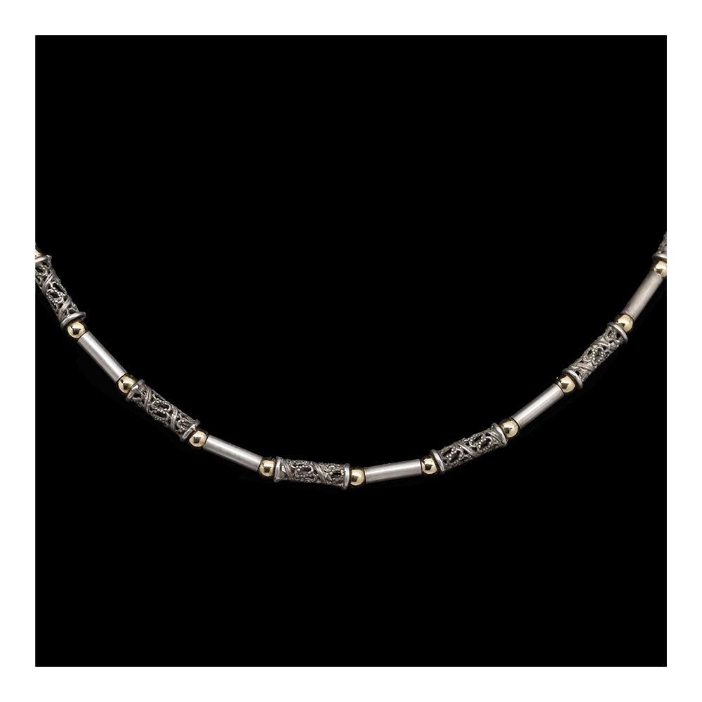 Sterling Necklace with Bars & Balls