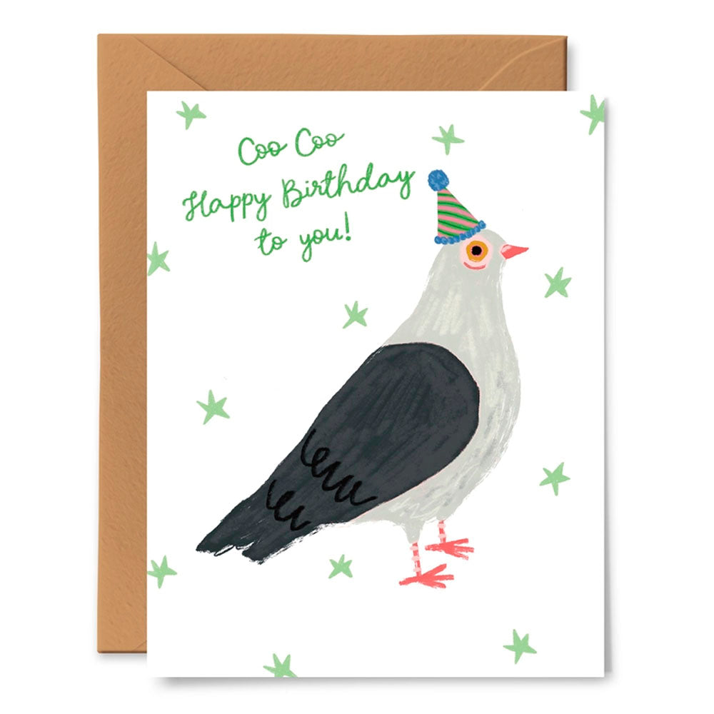 Birthday Pigeon Greeting Card