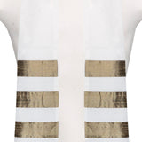 Tallit Set Cotton with Brass Satin Bands