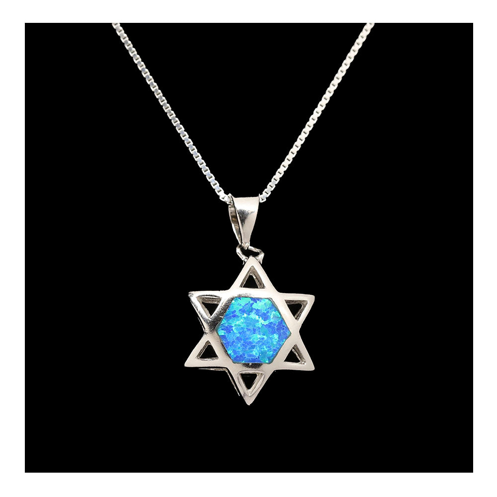 Two Sided Star of David Necklace