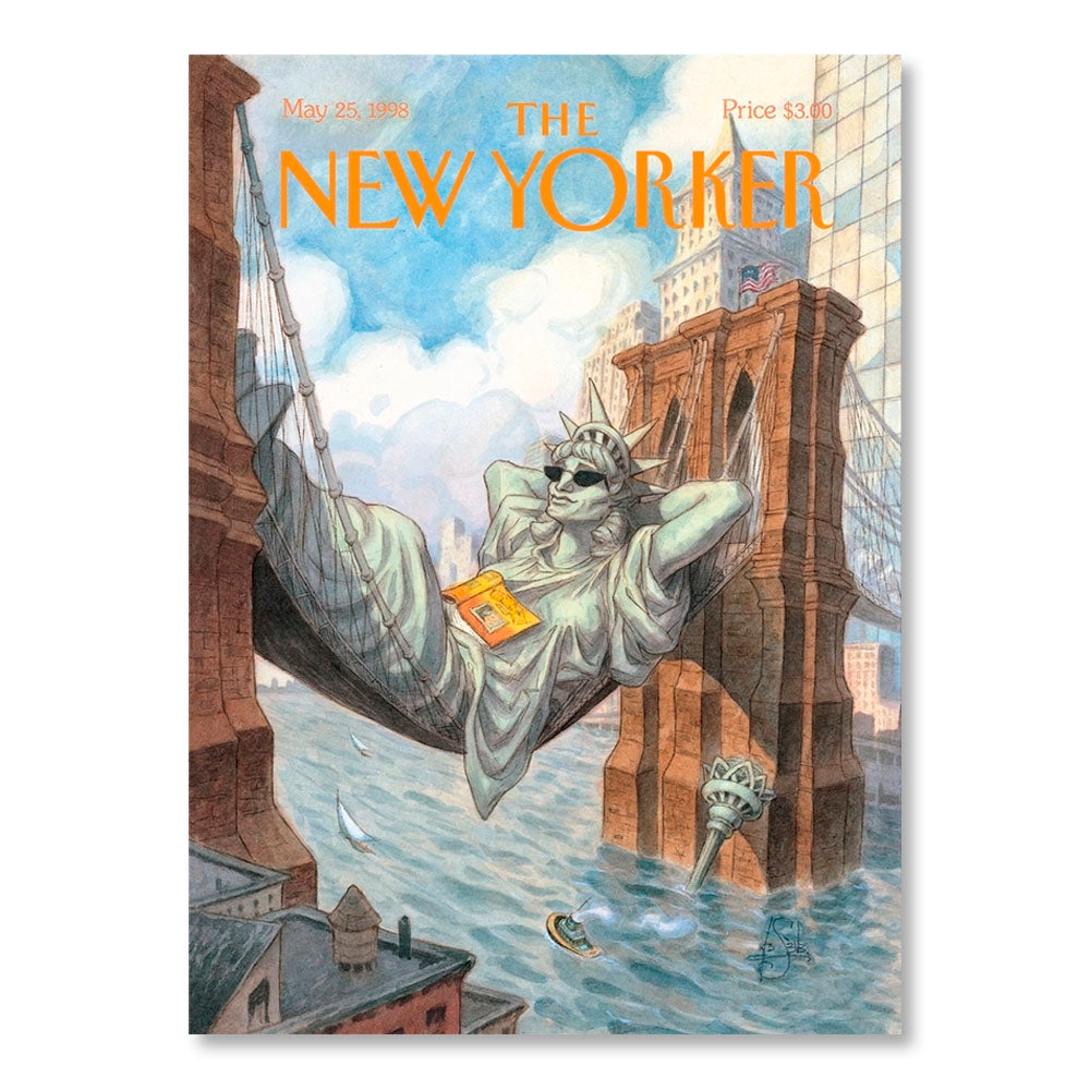 Liberty Lounge - New Yorker Cover Greeting Card