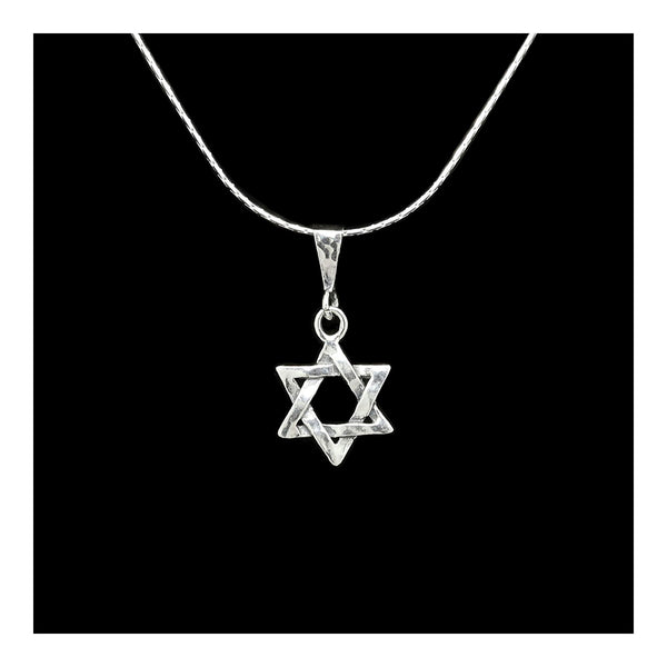 Sterling Braided Star of David Necklace