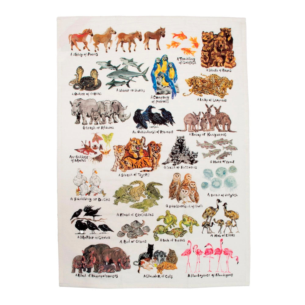Animal Groupings Towel