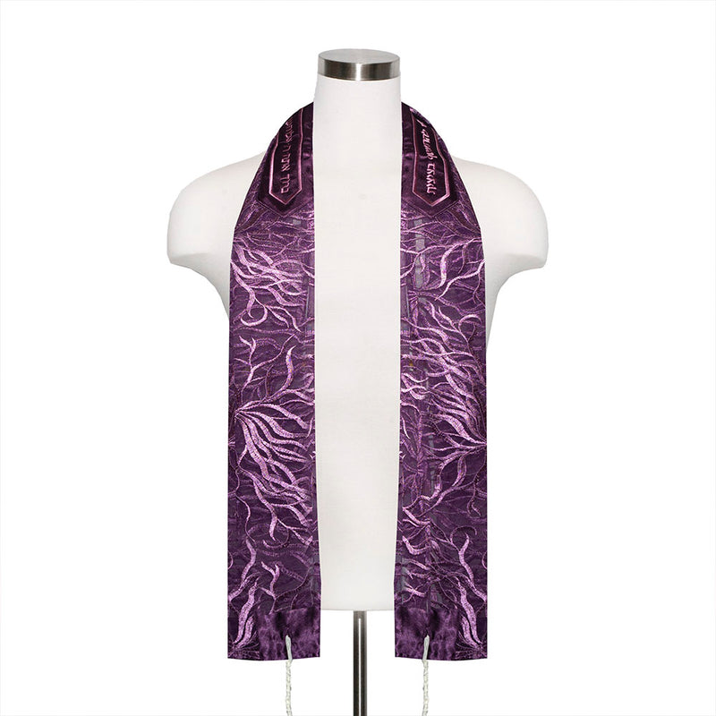 Tallit Set Purple Tree of Life
