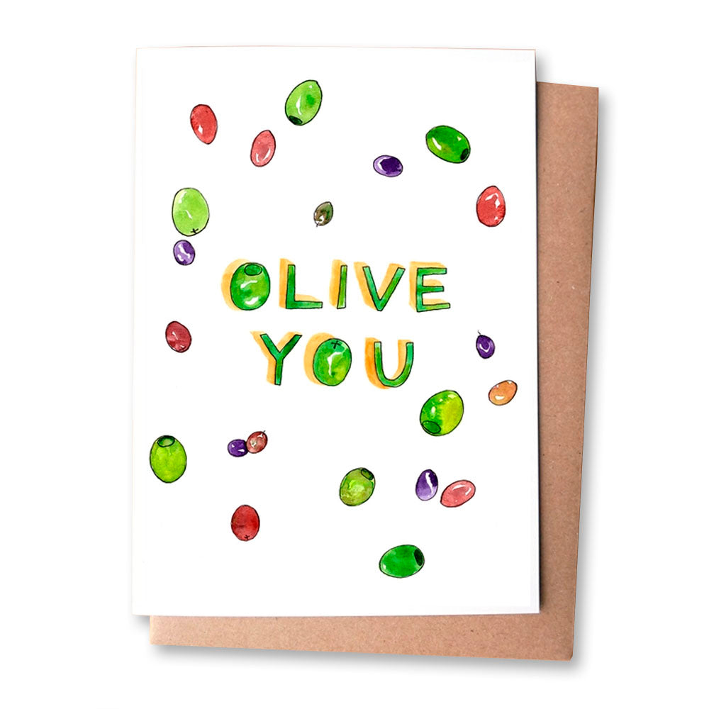 Olive You Greeting Card / I Love You