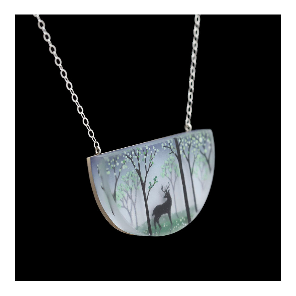 Spring Forest Painted Necklace