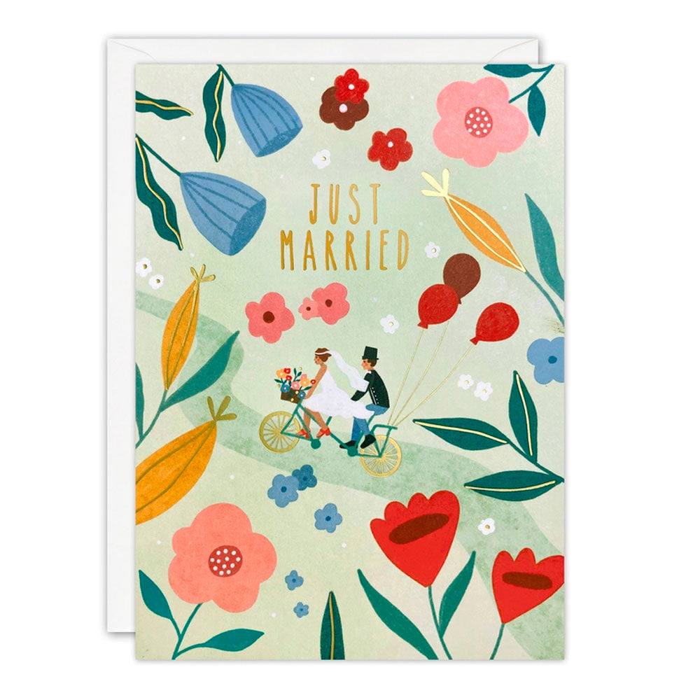 Bicycle Wedding Greeting Card