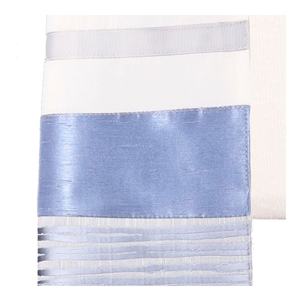 Wave in Light Blue Tallit Set