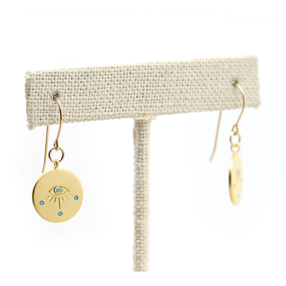 Eye Medallion Earrings