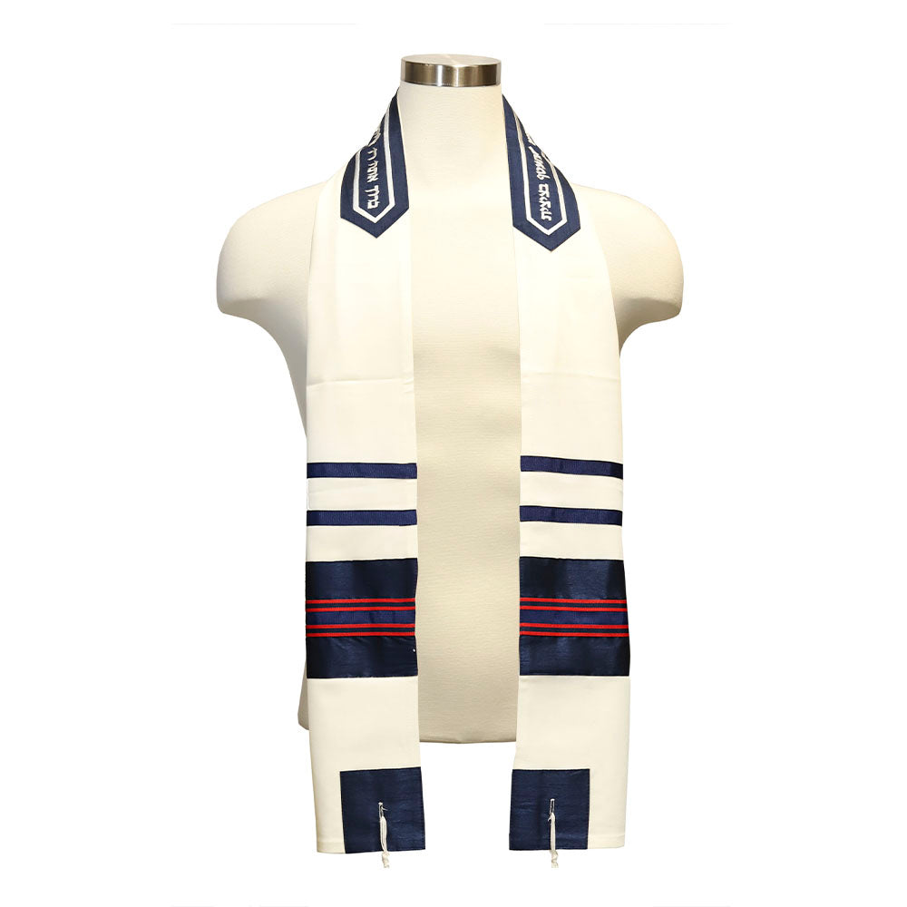 Tallit Set Navy and Red