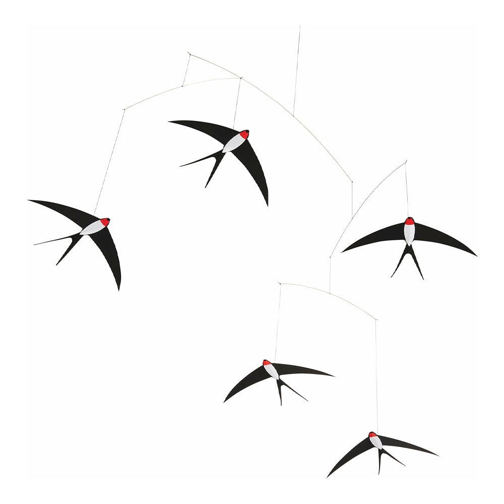 5 Flying Swallows Mobile