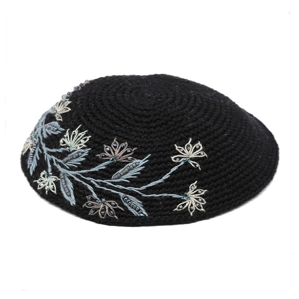 Floral Embroidered Kippah