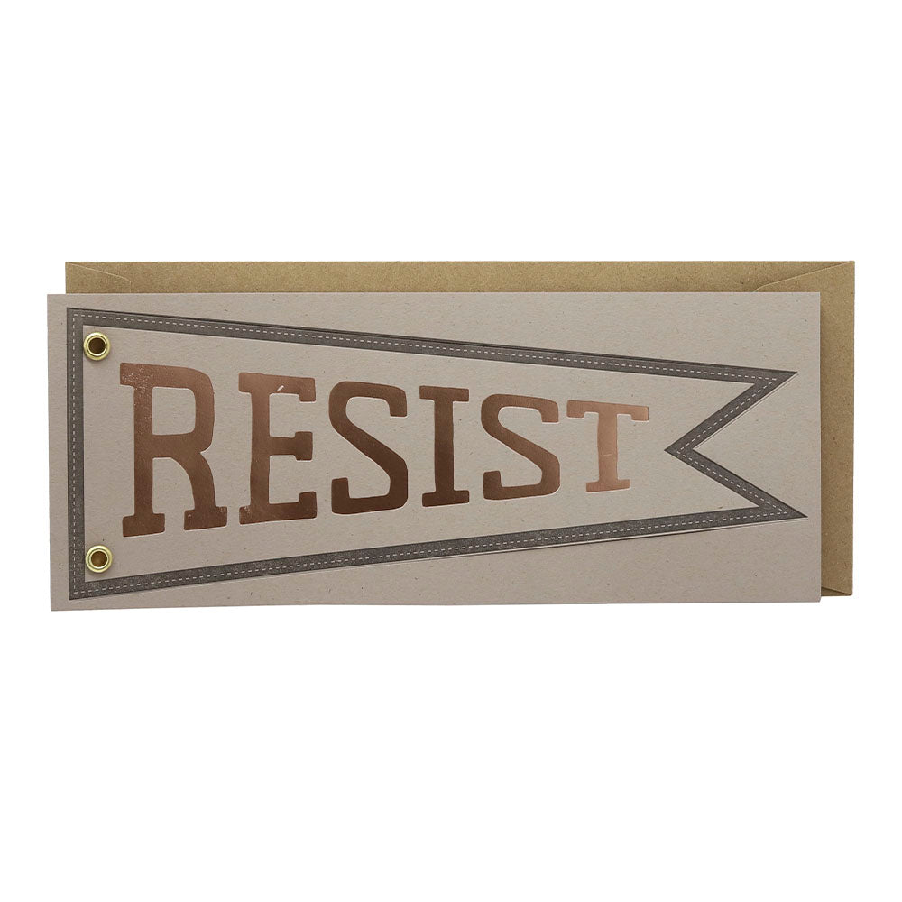 Resist Greeting Card Pennant