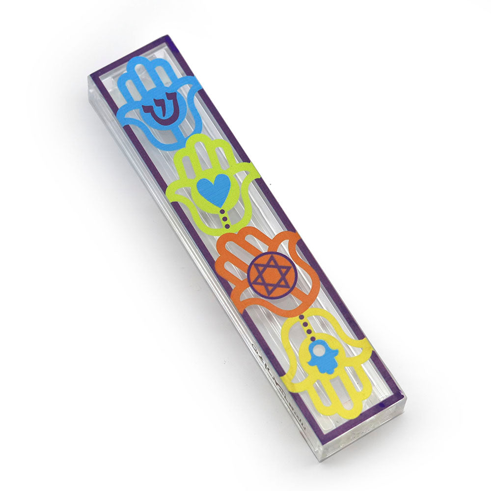 Acrylic Hamsa Mezuzah