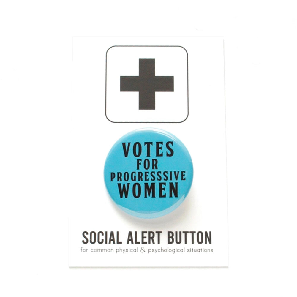 Votes For Progressive Women Political Pinback Button