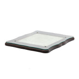 Wood and Silve Plate Challah Tray