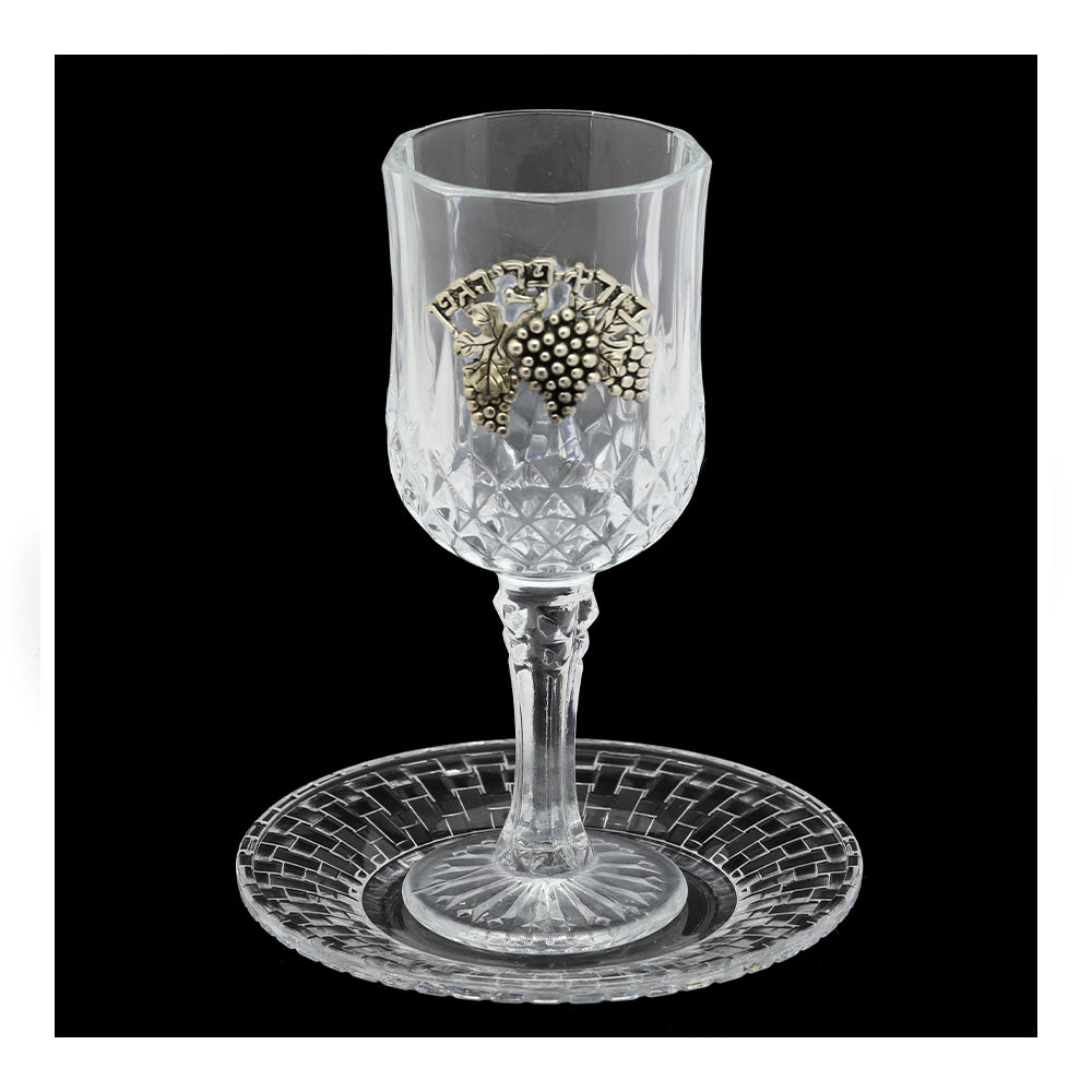 Grape and Cut Glass Kiddush Cup