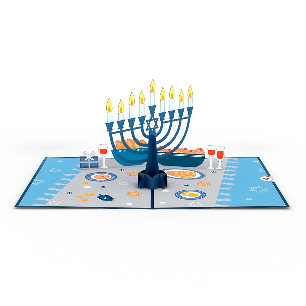 Menorah Lights Pop-Up Card