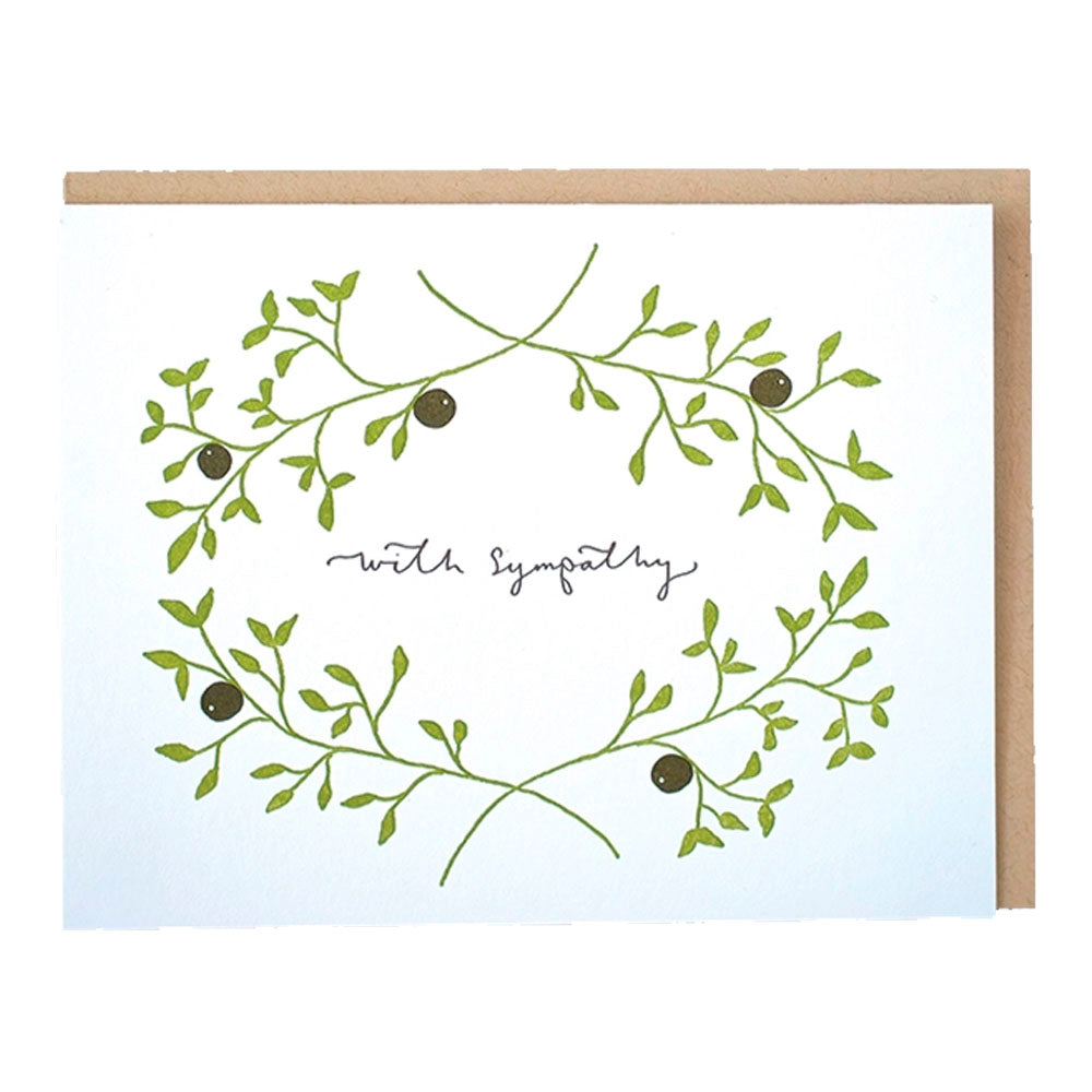 Olive Sympathy Greeting Card