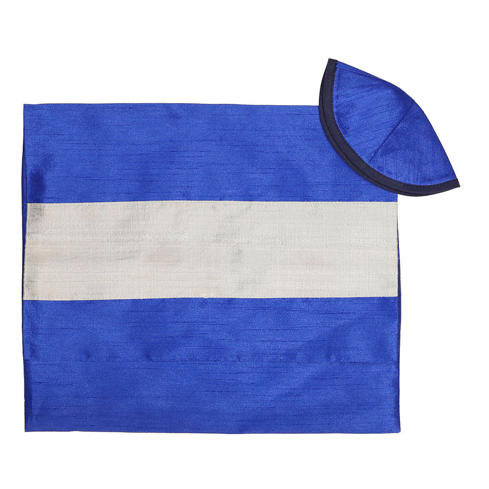 Tallit Set Electric Blue & Silver